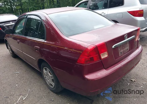 2002 Honda Civic Lx из США, поврежденный, VIN 1HGES16562L075135